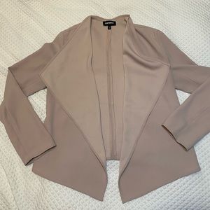 Express asymmetrical blazer champagne color